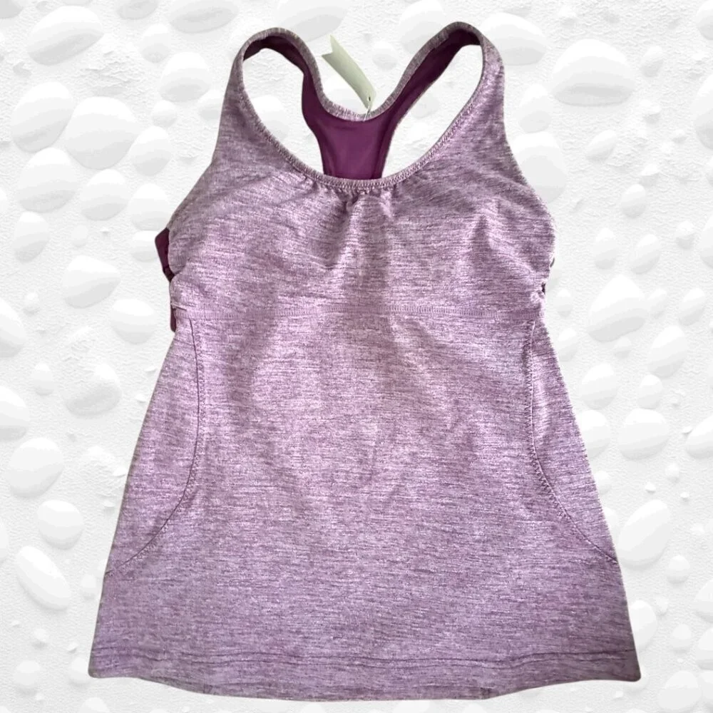 lululemon Purple Workout Long Tank Size S/XS - Picture 2 of 4